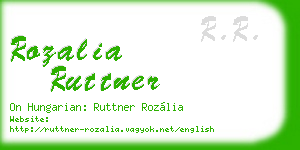 rozalia ruttner business card